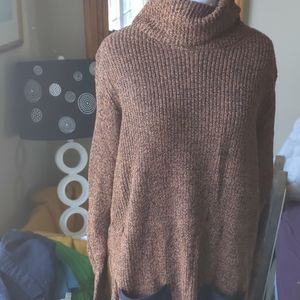 Cotton Acrylic Tunic wFaux Suede pockets